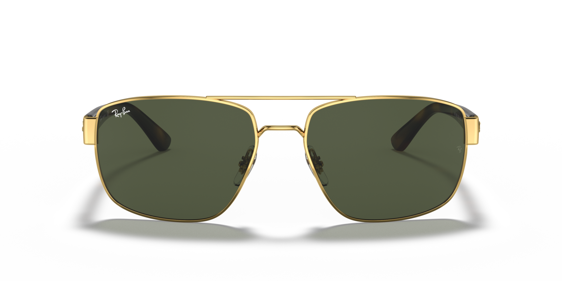 Ray-Ban RB3663 Sunglasses front view - Colour: Arista Gold / G-15 Green