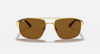 Ray-Ban RB3663 Sunglasses front view - Colour: Arista Gold / B-15 Brown Polarised