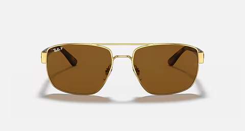 Ray-Ban RB3663 Sunglasses - Arista Gold / B-15 Brown Polarised