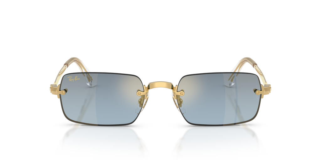Ray-Ban RB3928 by A$AP Rocky Sunglasses front view - Colour: Polished Arista Gold / Blue to Dark Grey Gradient