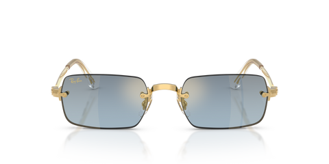 Ray-Ban RB3928 by A$AP Rocky Sunglasses - Polished Arista Gold / Blue to Dark Grey Gradient