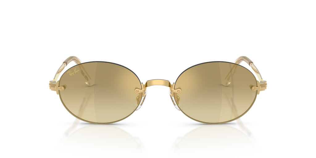 Ray-Ban RB3929 by A$AP Rocky Sunglasses front view - Colour: Polished Arista Gold / Brown and Gold Mirror Gradient