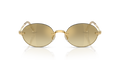 Ray-Ban RB3929 by A$AP Rocky Sunglasses front view - Colour: Polished Arista Gold / Brown and Gold Mirror Gradient
