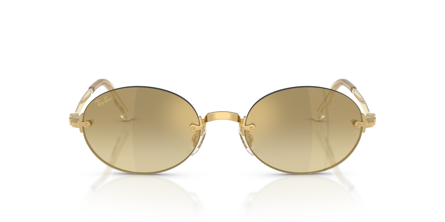 Ray-Ban RB3929 by A$AP Rocky Sunglasses front view - Colour: Polished Arista Gold / Brown and Gold Mirror Gradient