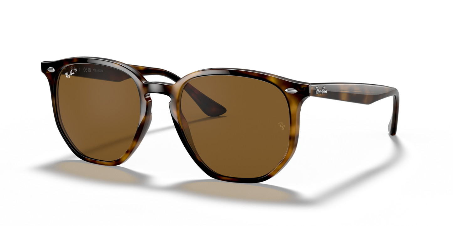 Ray-Ban RB4306 Sunglasses angle view - Colour: Light Havana / Brown Polarised
