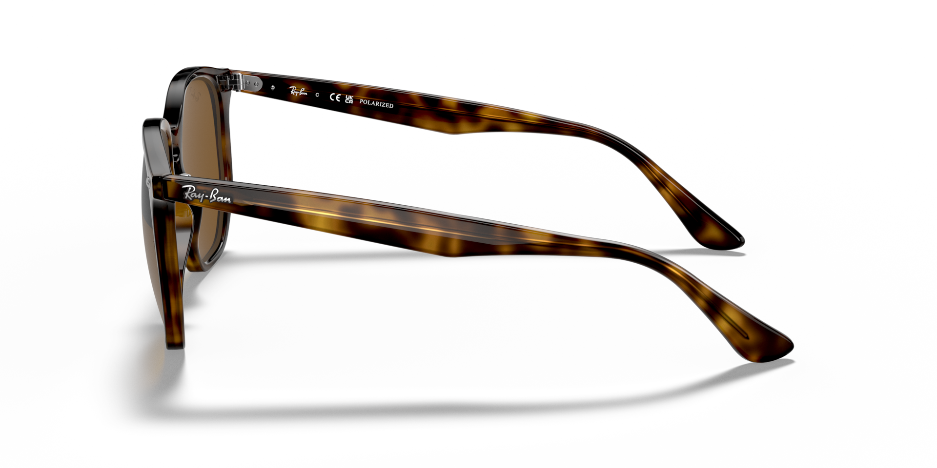 Ray-Ban RB4306 Sunglasses side view - Colour: Light Havana / Brown Polarised