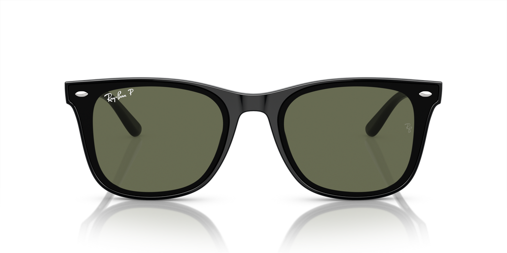 Ray-Ban RB4420 Sunglasses front view - Colour: Polished Black / Dark Green Polarised