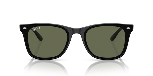 Ray-Ban RB4420 Sunglasses front view - Colour: Polished Black / Dark Green Polarised