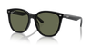 Ray-Ban RB4423D Low Bridge Fit Sunglasses angle view - Colour: Polished Black / Dark Green Polarised