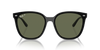 Ray-Ban RB4423D Low Bridge Fit Sunglasses front view - Colour: Polished Black / Dark Green Polarised