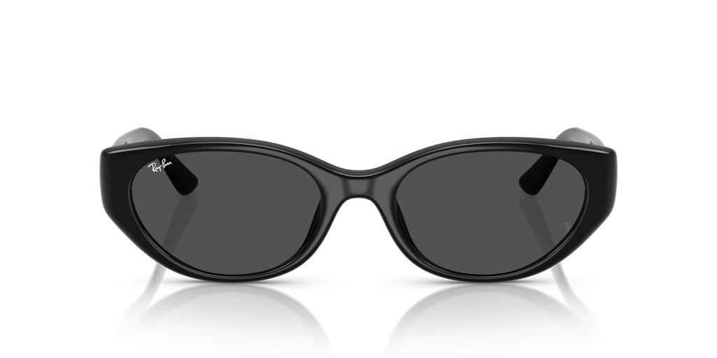 Ray-Ban RB4457D Bio-Based Sunglasses front view - Colour: Polished Black / Dark Grey