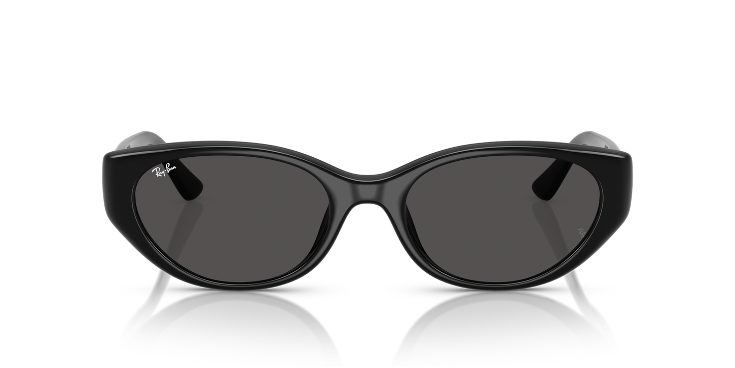 Ray-Ban RB4457D Bio-Based Sunglasses front view - Colour: Polished Black / Dark Grey