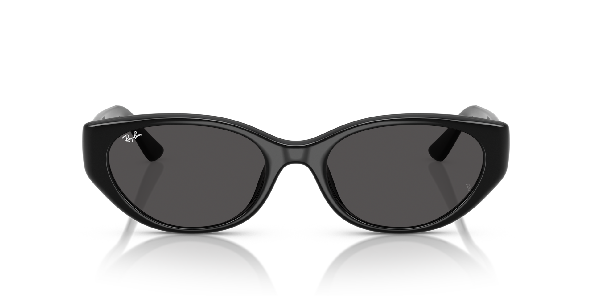 Ray-Ban RB4457D Bio-Based Sunglasses front view - Colour: Polished Black / Dark Grey