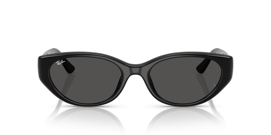 Ray-Ban RB4457D Bio-Based Sunglasses front view - Colour: Polished Black / Dark Grey