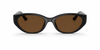 Ray-Ban RB4457D Bio-Based Sunglasses front view - Colour: Polished Black - Lens: Brown solid tint - Media: Custom Polarised Brown solid tint