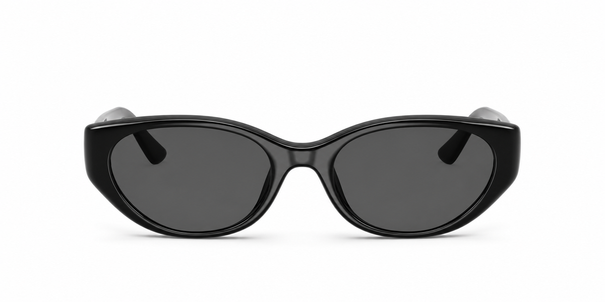 Ray-Ban RB4457D Bio-Based Sunglasses front view - Colour: Polished Black - Lens: Grey solid tint - Media: Custom Polarised Grey solid tint