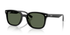 Ray-Ban RB4461D Low Bridge Fit Sunglasses angle view - Colour: Polished Black / Dark Green