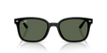 Ray-Ban RB4461D Low Bridge Fit Sunglasses front view - Colour: Polished Black / Dark Green