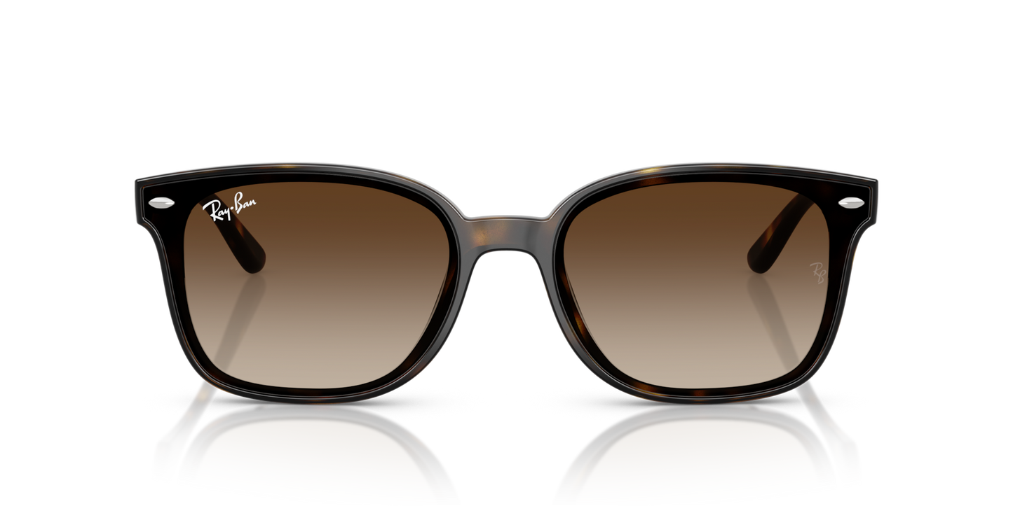 Ray-Ban RB4461D Low Bridge Fit Sunglasses front view - Colour: Polished Havana / Brown Gradient