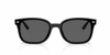 Ray-Ban RB4461D Low Bridge Fit Sunglasses front view - Colour: Polished Black - Lens: Grey solid tint - Media: Custom Polarised Grey solid tint