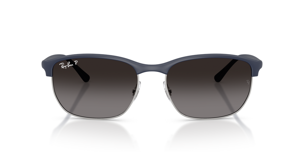 Ray-Ban RB4469 Liteforce Sunglasses front view - Colour: Matte Sand Dark Blue / Grey Gradient Polarised