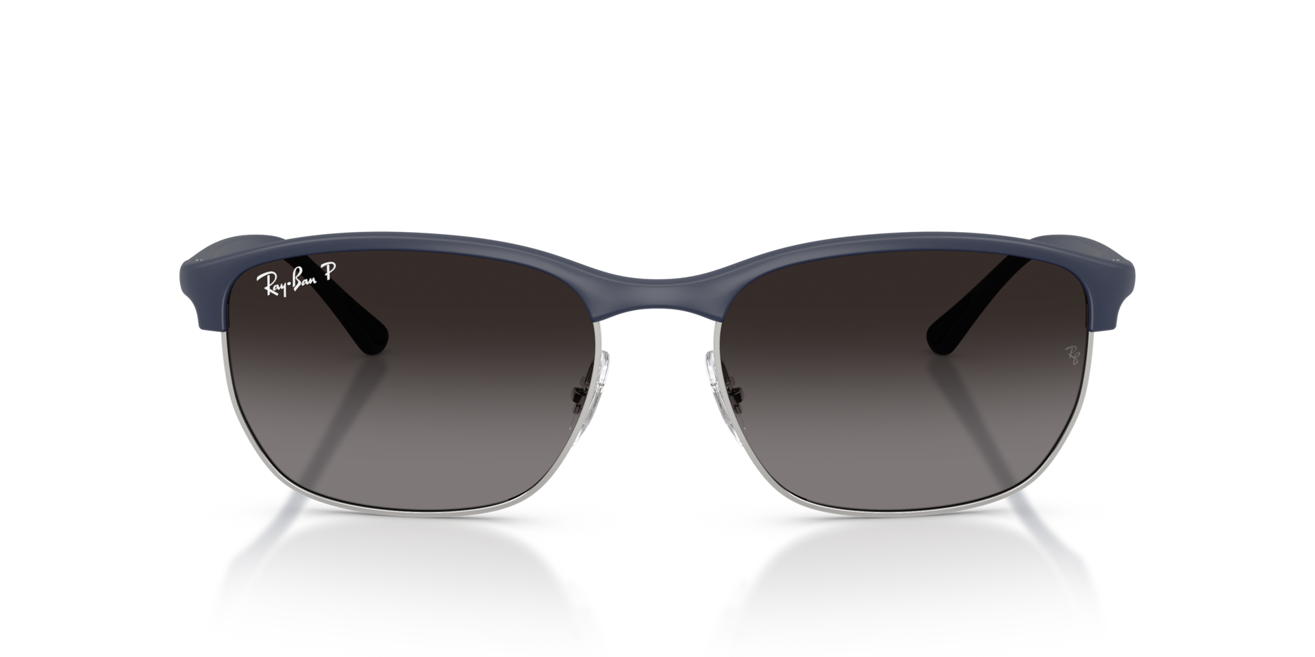 Ray-Ban RB4469 Liteforce Sunglasses front view - Colour: Matte Sand Dark Blue / Grey Gradient Polarised