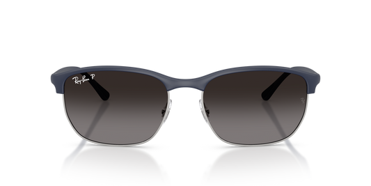 Ray-Ban RB4469 Liteforce Sunglasses front view - Colour: Matte Sand Dark Blue / Grey Gradient Polarised