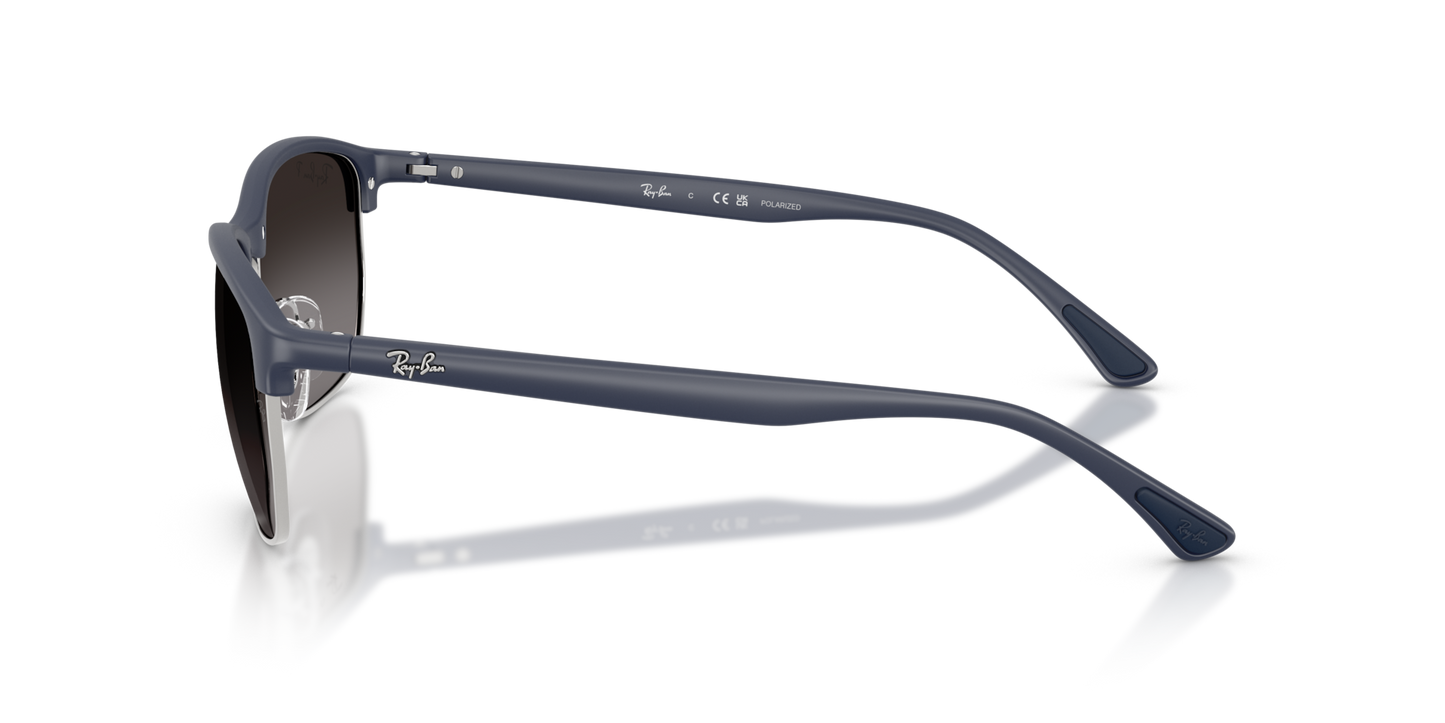 Ray-Ban RB4469 Liteforce Sunglasses side view - Colour: Matte Sand Dark Blue / Grey Gradient Polarised