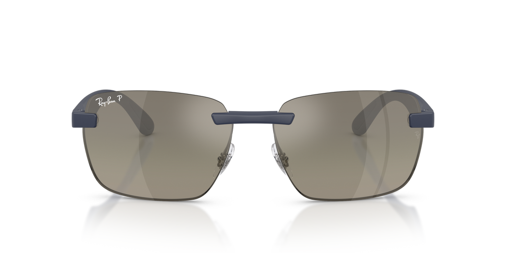 Ray-Ban RB4470CH Polarised+ Sunglasses front view - Colour: Polished Sand Dark Blue / Grey Gradient Polarised+