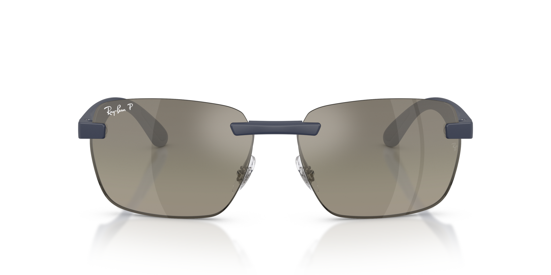 Ray-Ban RB4470CH Polarised+ Sunglasses front view - Colour: Polished Sand Dark Blue / Grey Gradient Polarised+