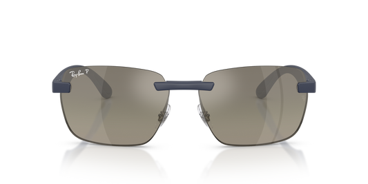 Ray-Ban RB4470CH Polarised+ Sunglasses front view - Colour: Polished Sand Dark Blue / Grey Gradient Polarised+