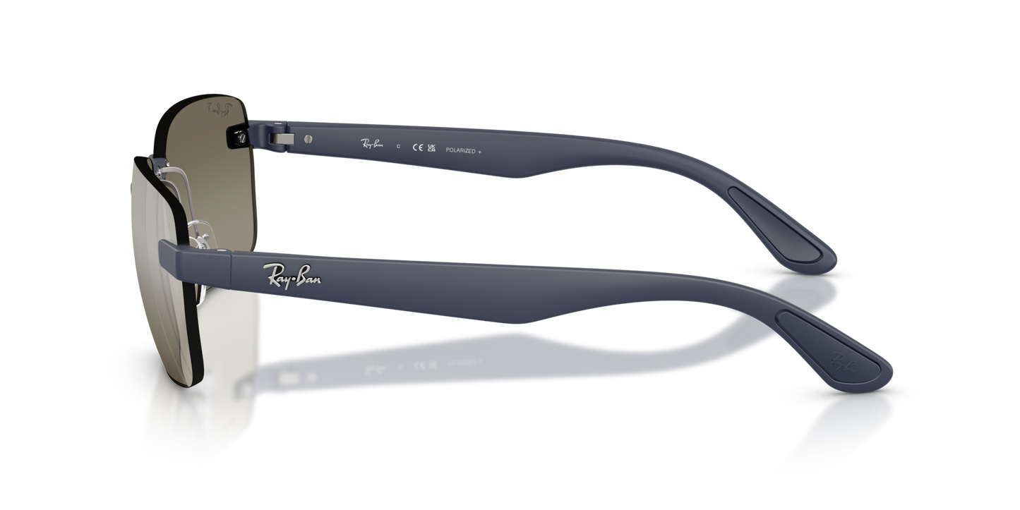 Ray-Ban RB4470CH Polarised+ Sunglasses side view - Colour: Polished Sand Dark Blue / Grey Gradient Polarised+