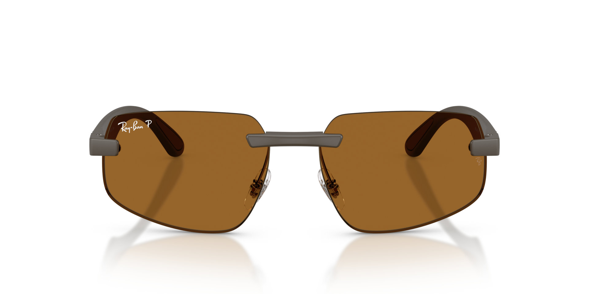 Ray-Ban RB4475CH Polarised Sunglasses front view - Colour: Matte Sand Brown / Polarised Bronze