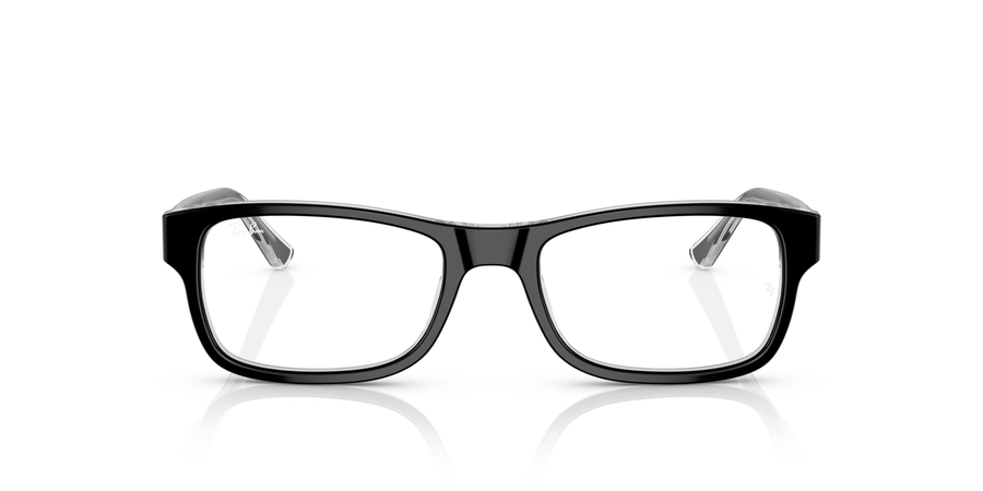 Ray-Ban RB5268 Optical Frames front view - Colour: Black on Transparent
