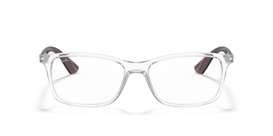 Ray-Ban RB7047 Optical Frames front view - Colour: Clear with Grey Temples