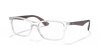 Ray-Ban RB7047 Optical Frames angle view - Colour: Clear with Grey Temples
