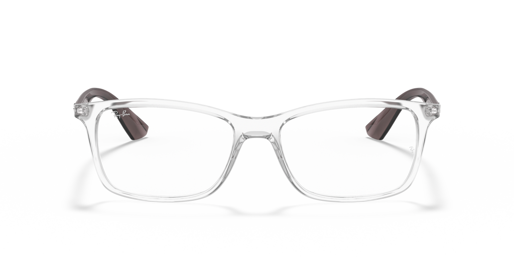 Ray-Ban RB7047 Optical Frames front view - Colour: Clear with Grey Temples