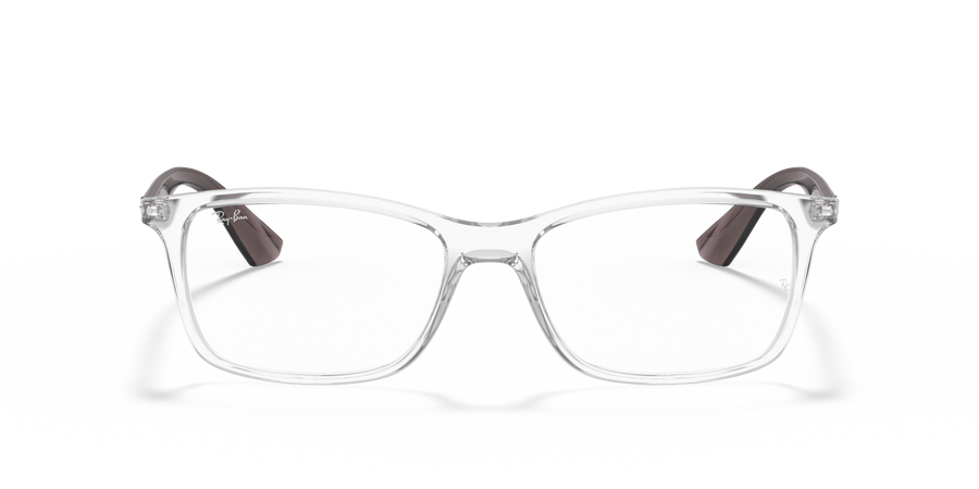 Ray-Ban RB7047 Optical Frames front view - Colour: Clear with Grey Temples