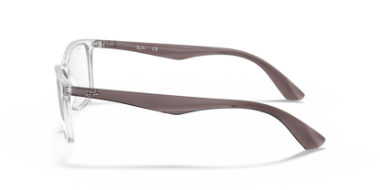 Ray-Ban RB7047 Optical Frames side view - Colour: Clear with Grey Temples
