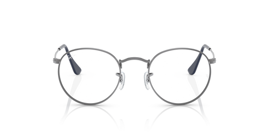 Ray-Ban Round Metal RB3447V Optical Frames front view - Colour: Gunmetal
