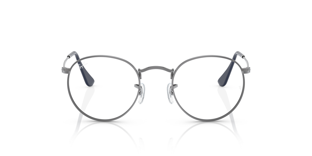 Ray-Ban Round Metal RB3447V Optical Frames front view - Colour: Gunmetal