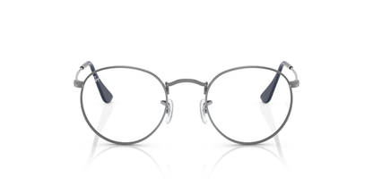Ray-Ban Round Metal RB3447V Optical Frames front view - Colour: Gunmetal