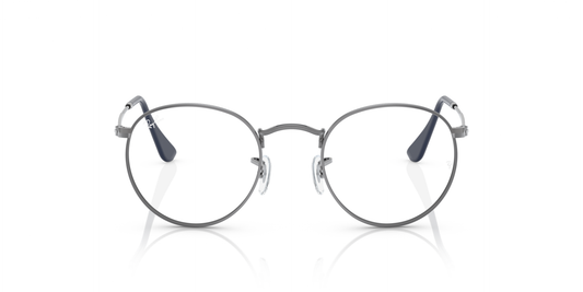Ray-Ban Round Metal RB3447V Optical Frames front view - Colour: Gunmetal