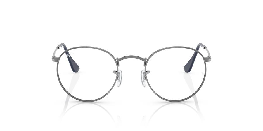 Ray-Ban Round Metal RB3447V Optical Frames front view - Colour: Gunmetal