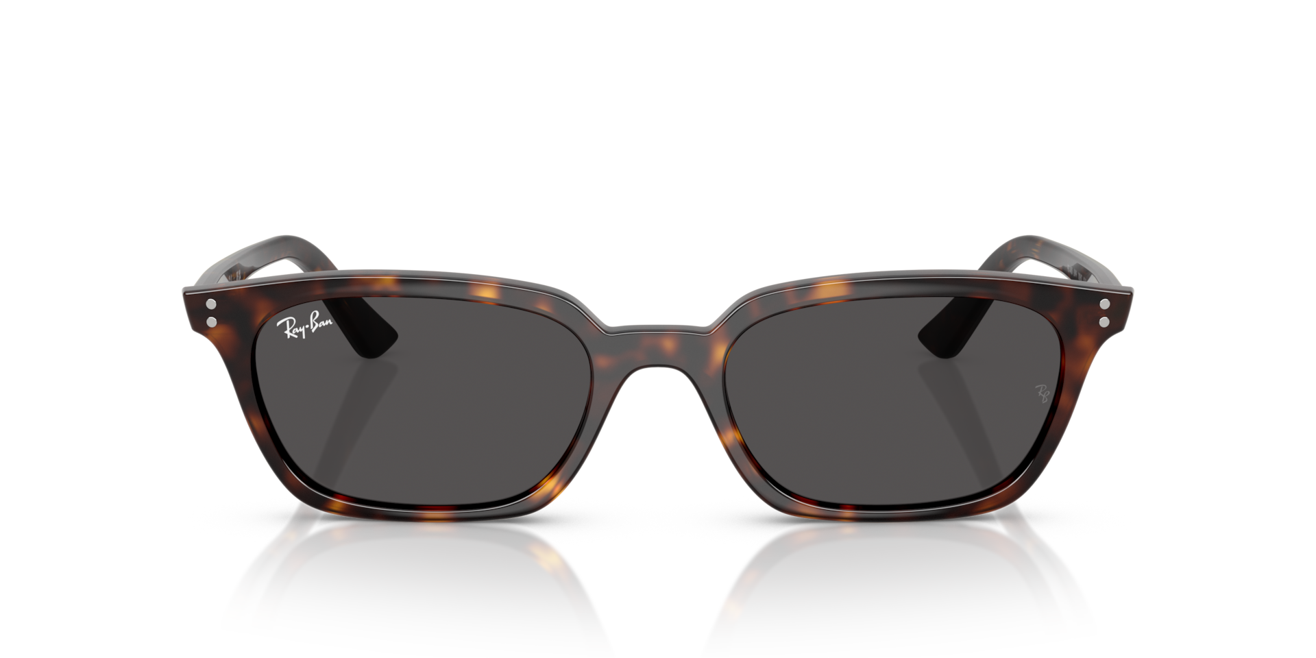 Ray-Ban Zaya Bio-Based RB4456 Sunglasses front view - Colour: Polished Havana / Dark Grey