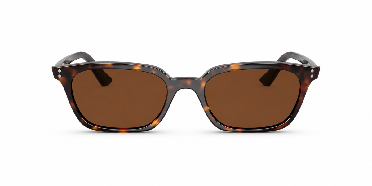 Ray-Ban Zaya Bio-Based RB4456 Sunglasses front view - Colour: Polished Havana - Lens: Brown solid tint - Media: Custom Polarised Brown solid tint