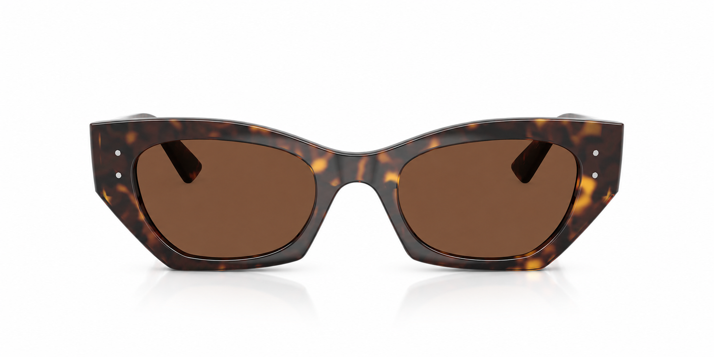 Ray-Ban Zena Bio-Based RB4430 Sunglasses front view - Colour: Polished Havana - Lens: Brown solid tint - Media: Custom Polarised Brown solid tint