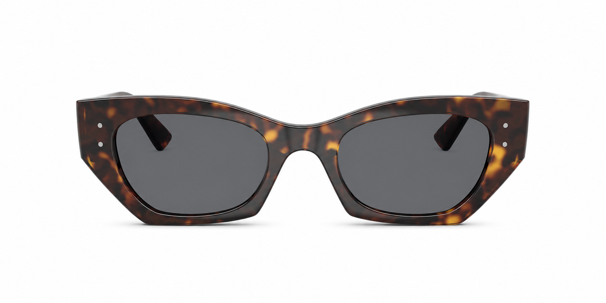 Ray-Ban Zena Bio-Based RB4430 Sunglasses front view - Colour: Polished Havana - Lens: Grey solid tint - Media: Custom Polarised Grey solid tint
