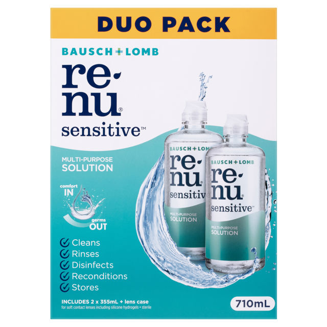 Renu Sensitive Multi-Purpose Solution Duo Pack 710mL