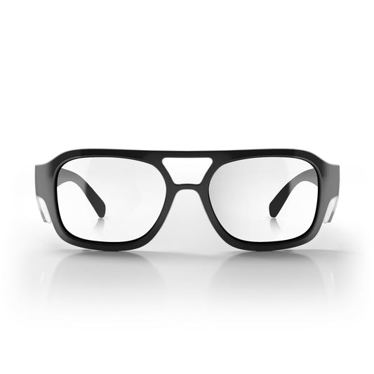 SafeStyle Skylines prescription safety glasses in Black — front view